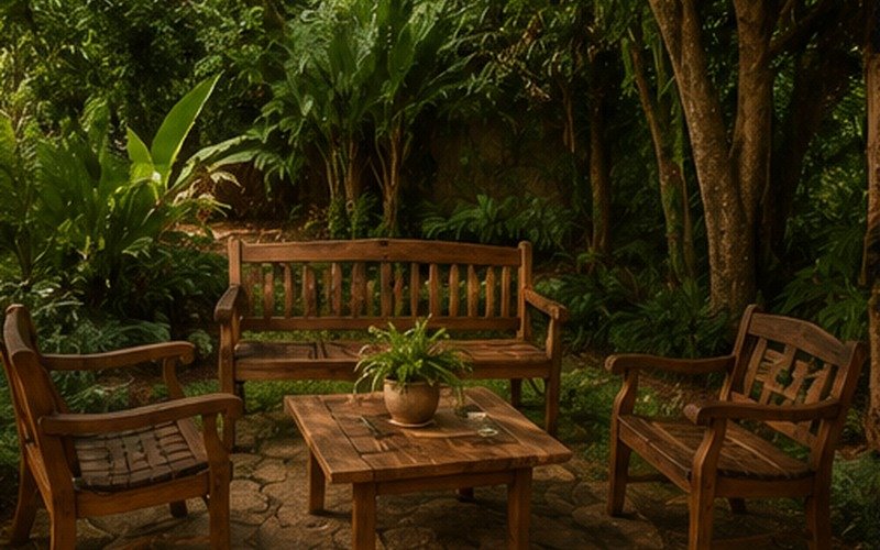 Banco Rústico para Jardim